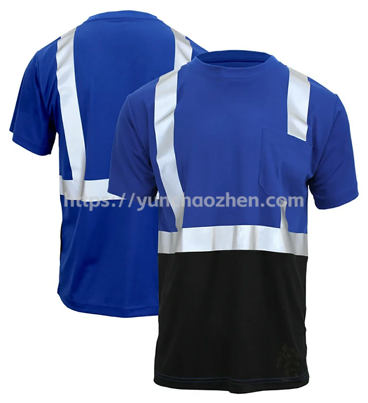 Enhanced Visibility Short Sleeve Black Bottom Safety T-Shirt3