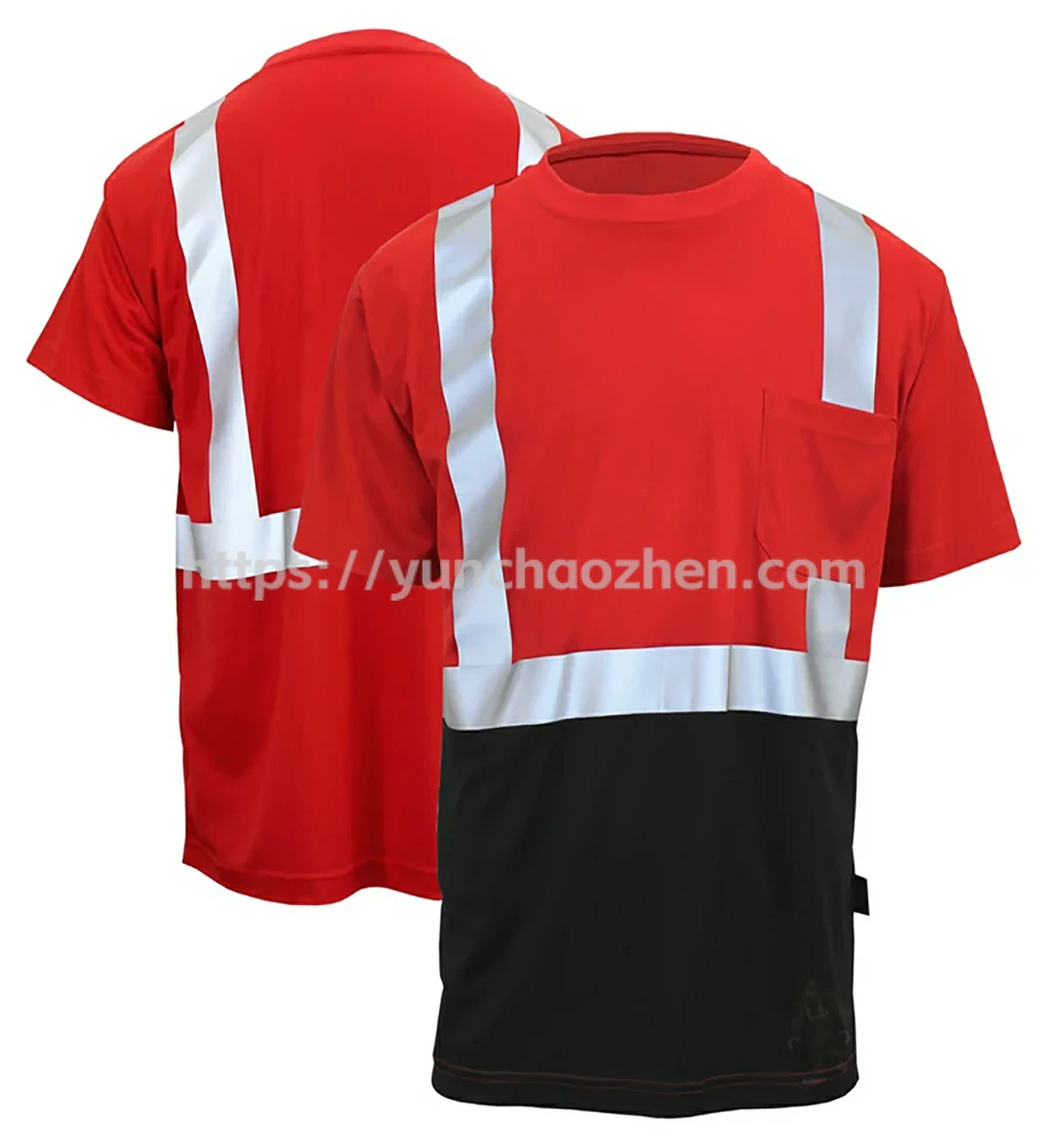 Enhanced Visibility Short Sleeve Black Bottom Safety T-Shirt2