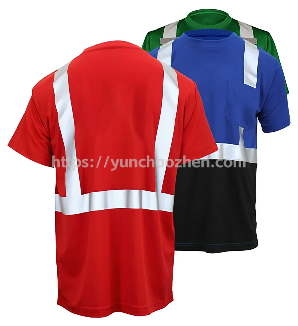 Enhanced Visibility Short Sleeve Black Bottom Safety T-Shirt5