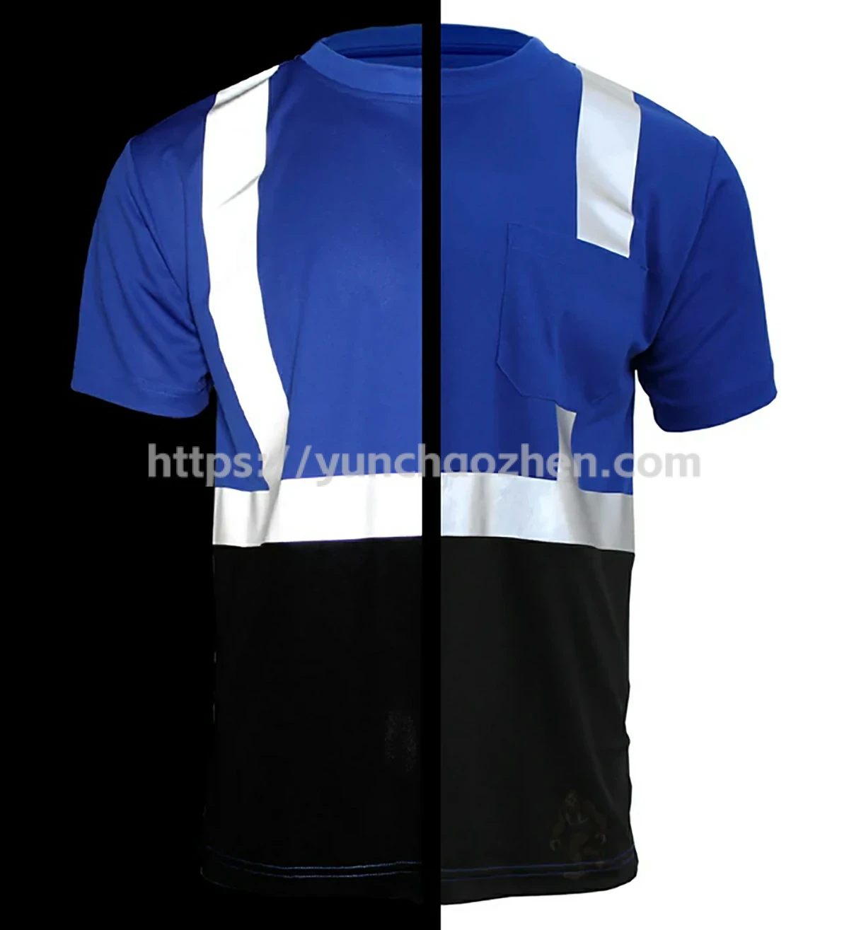Enhanced Visibility Short Sleeve Black Bottom Safety T-Shirt6