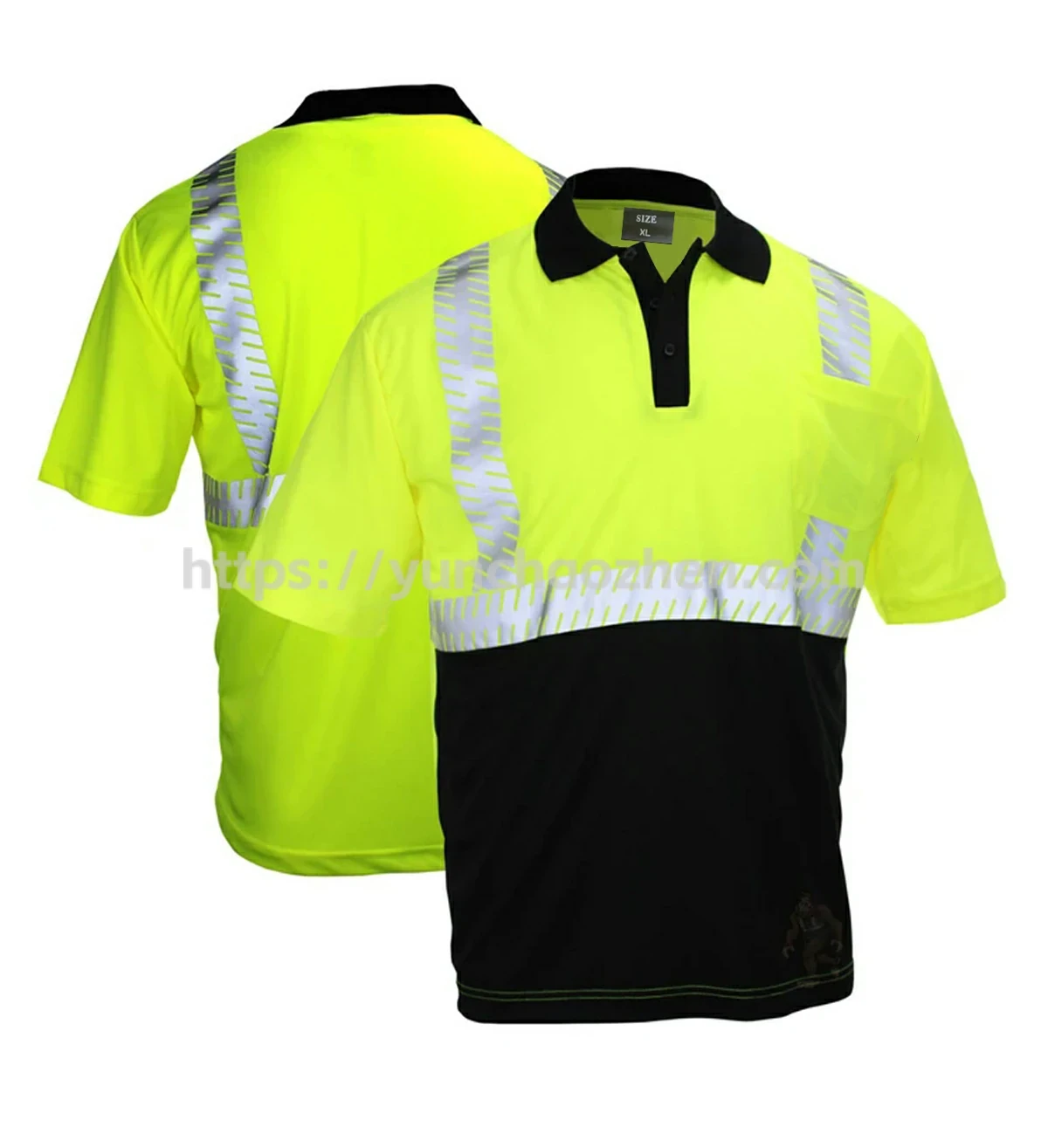 Class 2 HiVis Segmented Short Sleeve Polo
