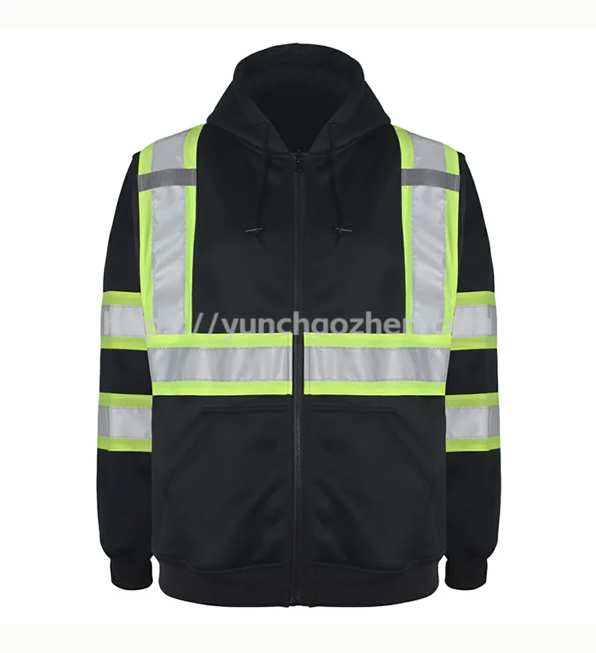 Enhanced Visibility Full-Zip Hoodie Sweatshirt2