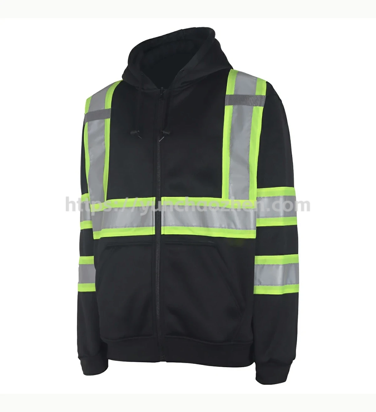 Enhanced Visibility Full-Zip Hoodie Sweatshirt4
