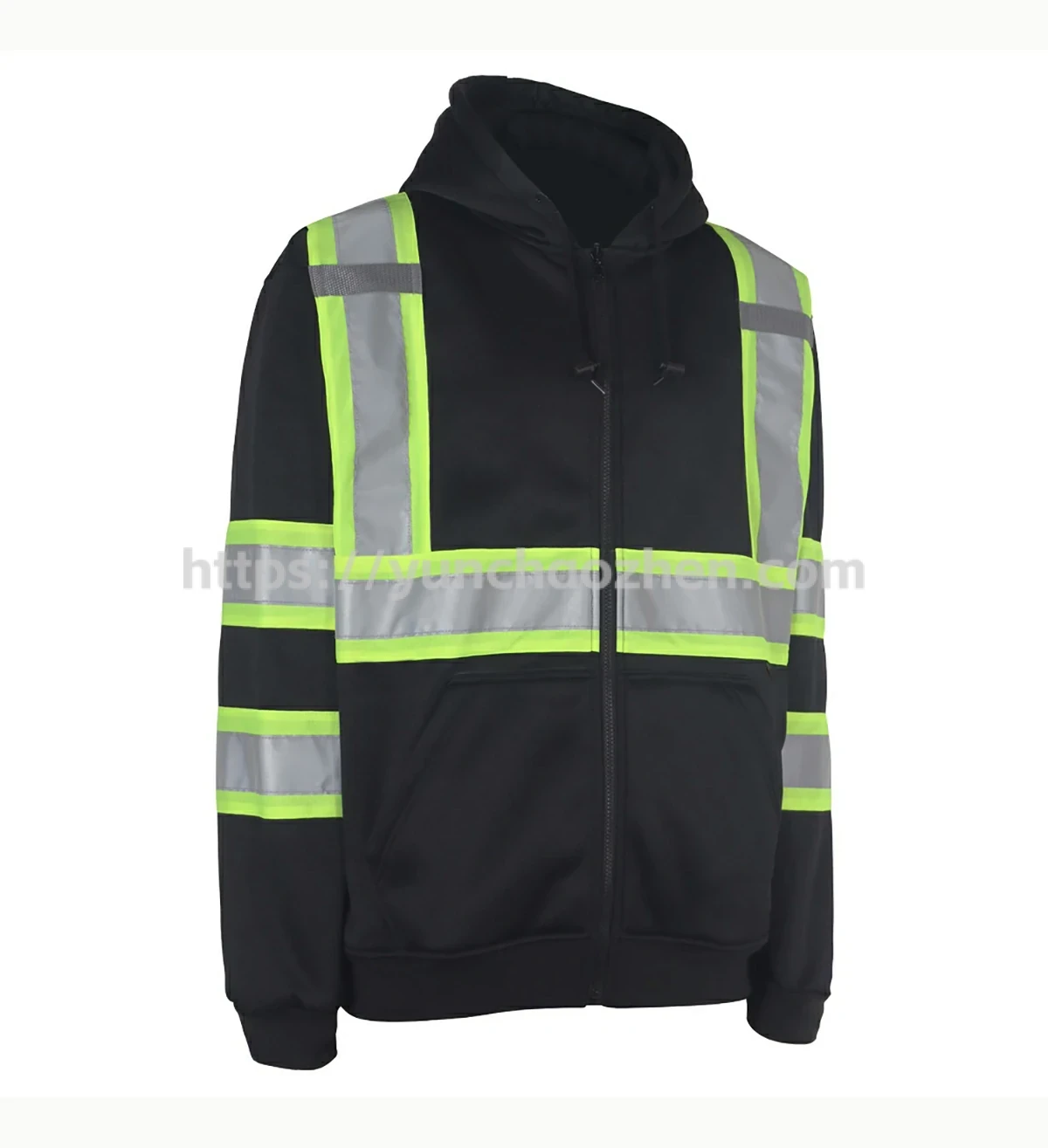 Enhanced Visibility Full-Zip Hoodie Sweatshirt3