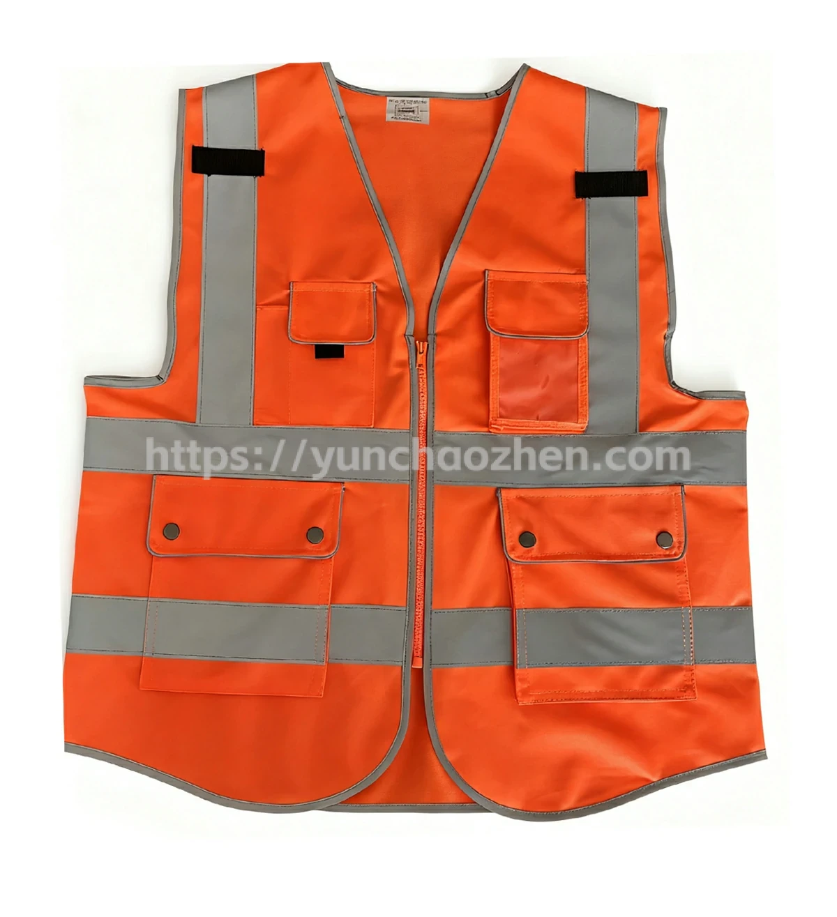 Safety Vest With Reflective Piping Around All the edges